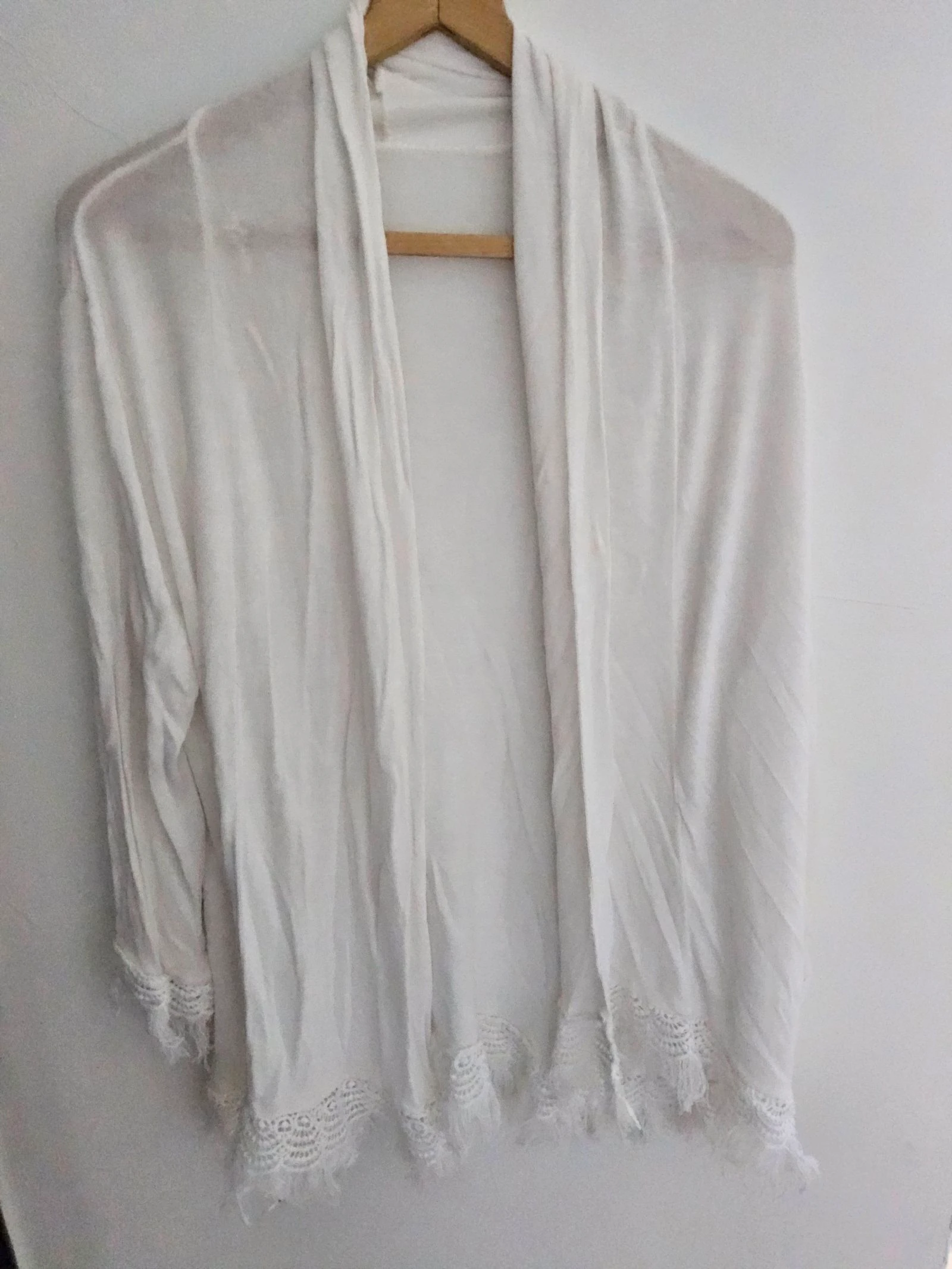 🤍 Gilet ouvert blanc– Taille 46